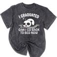 Graduation Animal Zoo Panda Bear I Graduated Panda Student Mineral Wash Tshirts Mineral Black