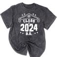 Graduation BS Class Of 2024 Grad Congratulations Graduate Mineral Wash Tshirts Mineral Black