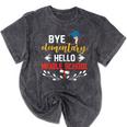Graduation Bye Elementary Hello Middle School Graduate Mineral Wash Tshirts Mineral Black