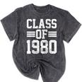 Graduation Class 1980 Mineral Wash Tshirts Mineral Black