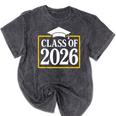 Graduation Class Of 2026 Senior 2026 Mineral Wash Tshirts Mineral Black