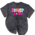Graduation Class Of 2026 Senior Pink Coquette Bow 2026 Grade Mineral Wash Tshirts Mineral Black