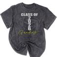 Graduation Decorations 2026 Class Of 2026 Graduate Mineral Wash Tshirts Mineral Black