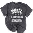 Graduation Elementary Education Major Mineral Wash Tshirts Mineral Black