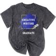 Graduation Graduated Creative Writing Degree University Mineral Wash Tshirts Mineral Black