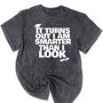Graduation Graduation I'm Smarter Than I Look Mineral Wash Tshirts Mineral Black