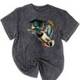 Graduation Mallard Duck Hunter Hunting Season Grad Hunting Mineral Wash Tshirts Mineral Black