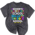 Graduation Shirt For 5th Grader Goodbye Hello Middle School Mineral Wash Tshirts Mineral Black