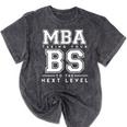 Graduation Shirt For Him Her MBA Next Level BS Mineral Wash Tshirts Mineral Black