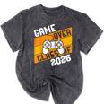 Graduation Video Gamer Game Over Class Of 2026 Senior Mineral Wash Tshirts Mineral Black