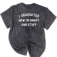 Graduation For Women Graduation For Men Graduate Mineral Wash Tshirts Mineral Black