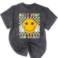 Groovy Next Stop 2nd Grade 1st Grade Graduation 2025 Premium Mineral Wash Tshirts Mineral Black