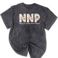Groovy NNP Neonatal Nurse Practitioner Floral Graduation Mineral Wash Tshirts Mineral Black