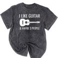 I Like Guitar & Maybe 3 People Music Introvert Guitar Mineral Wash Tshirts Mineral Black I Like Guitar & Maybe 3 People Music Introvert Guitar Mineral Wash Tshirts Mineral Black