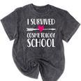 Hairstylist Cosmetology School Graduation Graduate Tee Mineral Wash Tshirts Mineral Black