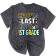Happy Last Day Of 1st Grade Shirt Cutie Graduation Mineral Wash Tshirts Mineral Black