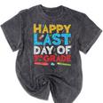 Happy Last Day Of 3rd Grade Shirt Third Grade Graduation Mineral Wash Tshirts Mineral Black