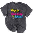 Happy Last Day Of School Graduation Teacher Students Mineral Wash Tshirts Mineral Black