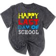 Happy Last Day Of School Graduation Teachers Student Mineral Wash Tshirts Mineral Black