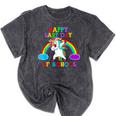 Happy Last Day Of School Teacher Student Graduation Unicorn Mineral Wash Tshirts Mineral Black
