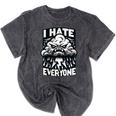 I Hate Everyone Introvert Anti-Social Dark Humor Mineral Wash Tshirts Mineral Black I Hate Everyone Introvert Anti-Social Dark Humor Mineral Wash Tshirts Mineral Black