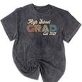 High School Grad 2023 Class Of 2023 Retro Graduation Done Mineral Wash Tshirts Mineral Black