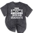 High School Graduation Mom T Shirt College Graduation Mineral Wash Tshirts Mineral Black