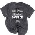High School Graduation Shirt Video Gamer Graduation Mineral Wash Tshirts Mineral Black