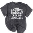 High School Graduation T Shirt College Graduation Aunt Mineral Wash Tshirts Mineral Black