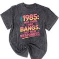 Hilarious 1985 Big Hair Bangs Joke For Gen X Nostalgia Mineral Wash Tshirts Mineral Black