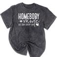 Homebody Introvert Cozy Trendy Indoorsy Homebody Mineral Wash Tshirts Mineral Black