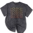 HOMEBODY For Men And Women Introverts Fun Graphic Mineral Wash Tshirts Mineral Black