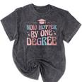 Now Hotter By One Degree Graduation Mineral Wash Tshirts Mineral Black