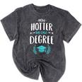 Now Hotter By One Degree Shirt Class Of 2024 Graduation Mineral Wash Tshirts Mineral Black