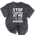 Humor For Introverts Stop Looking At Me I'm Hiding Graphic Mineral Wash Tshirts Mineral Black Humor For Introverts Stop Looking At Me I'm Hiding Graphic Mineral Wash Tshirts Mineral Black