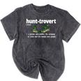 Hunt-Trovert Hunting Hunter Humor Definition Introvert Mineral Wash Tshirts Mineral Black
