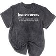 Hunttrovert Hunting Hunter Humor Definition Introvert Mineral Wash Tshirts Mineral Black