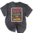 I'm From The 1900s 80s Millennial Boom Box Radio Mineral Wash Tshirts Mineral Black
