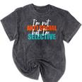 I'm Not Anti-Social But I'm Selective Introvert Mineral Wash Tshirts Mineral Black