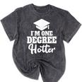 I'm One Degree Hotter Graduation Gag Seniors T-Shirt Mineral Wash Tshirts Mineral Black