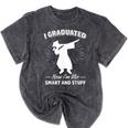 Now I'm Like Smart And Stuff Funny Graduation Tshirt Mineral Wash Tshirts Mineral Black