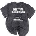 Industrial Degree Loading Student Graduation Mineral Wash Tshirts Mineral Black