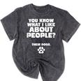 Introvert Animal Dog Owner Mineral Wash Tshirts Mineral Black