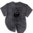 Introvert Apparel Emporium Mothman Tarot Card Antisocial Butterfly Cryptozoologist -Adults Grey Mineral Wash Tshirts Mineral Black