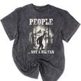 Introvert Bigfoot People Not A Big Fan Dad Joke Mineral Wash Tshirts Mineral Black