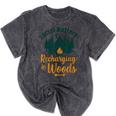 Introvert Camping Social Battery Recharging In The Woods Mineral Wash Tshirts Mineral Black