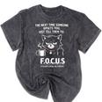 Introvert Cat Coffee Sarcastic Dark Humor Focus Meme Graphic Mineral Wash Tshirts Mineral Black