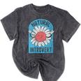 Introvert Cute Anti-Social Shy Person Inner Strength Mineral Wash Tshirts Mineral Black