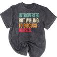 Introvert Cute Horse Lover Horse Riding Equestrian Mineral Wash Tshirts Mineral Black