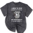 Introvert Fact Anti Socializing Extroversion Personality Mineral Wash Tshirts Mineral Black